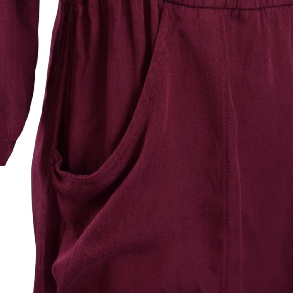 CACHAREL BURGUNDY BUTTON FRONT SHIRT DRESS - Picture 4 of 7